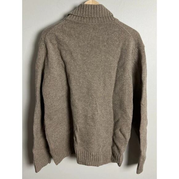 Zara Wool Blend Turtleneck Sweater Taupe Brown Knit Pullover Size XL Women’s - Picture 3 of 5